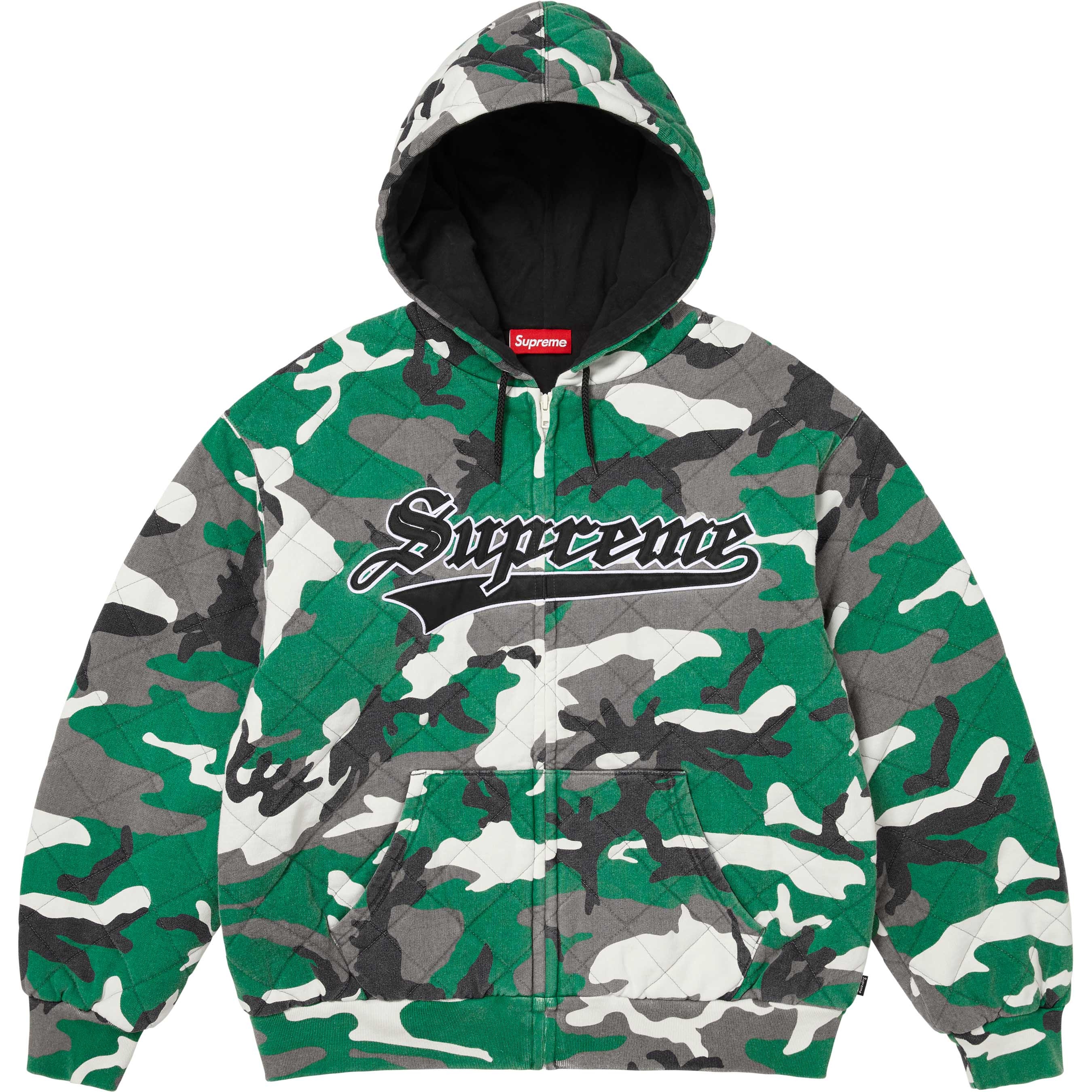 Quilted Zip Up Hooded Sweatshirt view 6